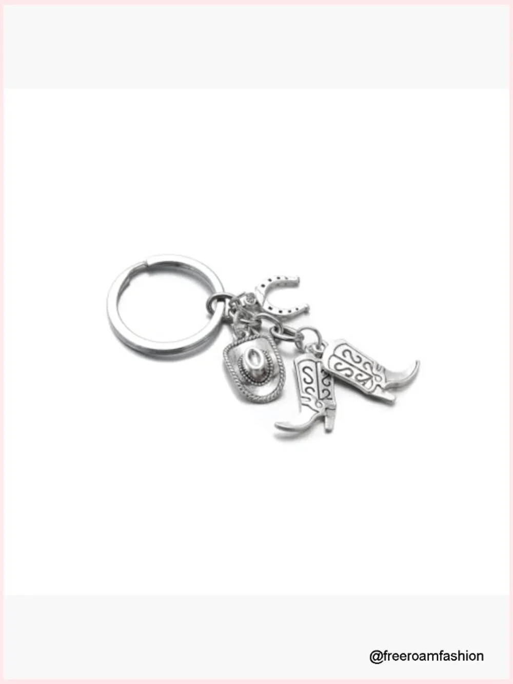 20 Pcs Western Cowgirl Horseshoe Keychain Set